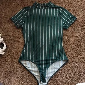 NWOT Charlotte Russe Green Bodysuit